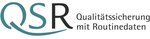 Das Logo zeigt das Kürzel QSR und rechts daneben in kleinerer Schrift Qualitätssicherung mit Routinedaten